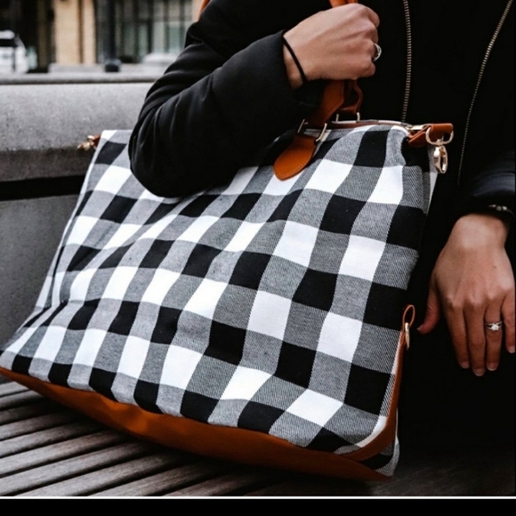 Handbags - Buffalo Plaid Weekender Bag